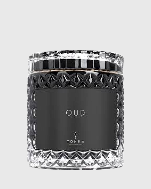 свеча аромат «oud» стакан черный 220 (коробка фирменная)