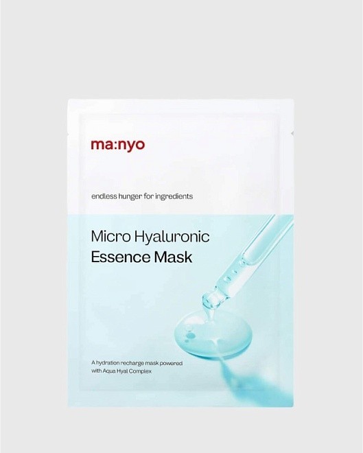 тканевая маска для лица с гиалуроновой кислотой ma:nyo “micro hyaluronic essence mask”, 23g
