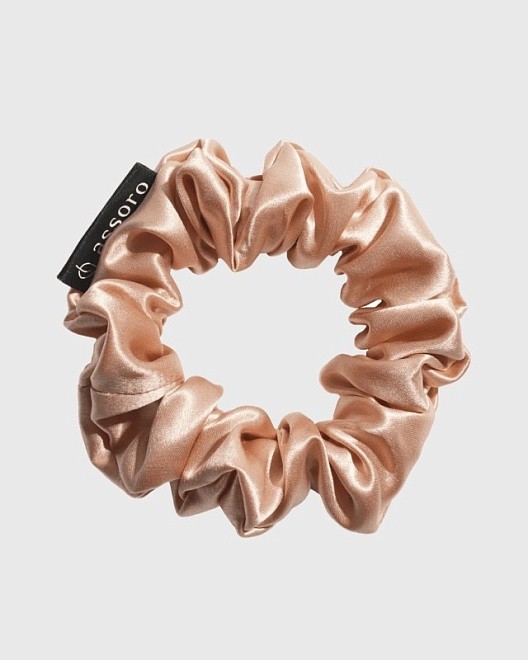 шелковая резинка для волос m - розовая