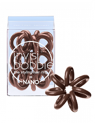 резинка-браслет для волос invisibobble nano pretzel brown