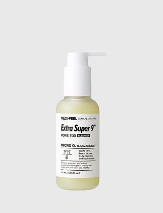 extra super 9 plus pore tox cleanser (120ml) глубоко очищающий гель от черных точек