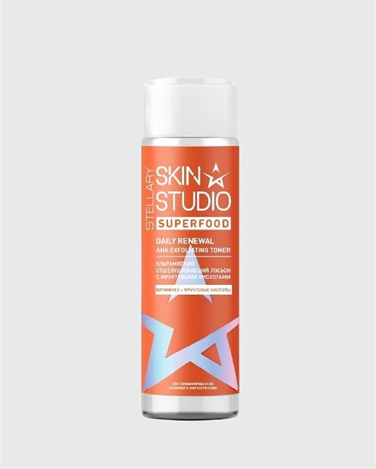 skin studio superfood ультрамягкий лосьон-пилинг / daily renewal exfoliating toner