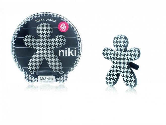ароматизатор для автомобиля /niki/ черно-белый/black orchid/ черная орхидея