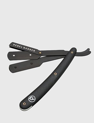 опасная бритва со сменным лезвием rebel barber professional black