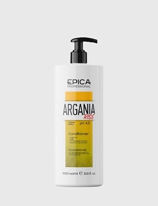 argania rise organic кондиционер для придания блеска с маслом арганы, 1000 мл