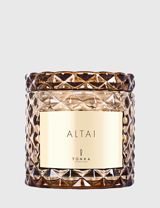 свеча аромат «altai» стакан коричневый 50 (тубус)