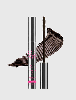 подкручивающая тушь (color коричневая/brown) для придания объема ok beauty color salute push up & cu